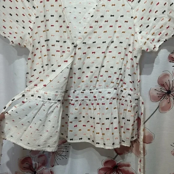 MADEWELL • Short Sleeved Wrap Shirt • Size Small - Picture 6 of 8